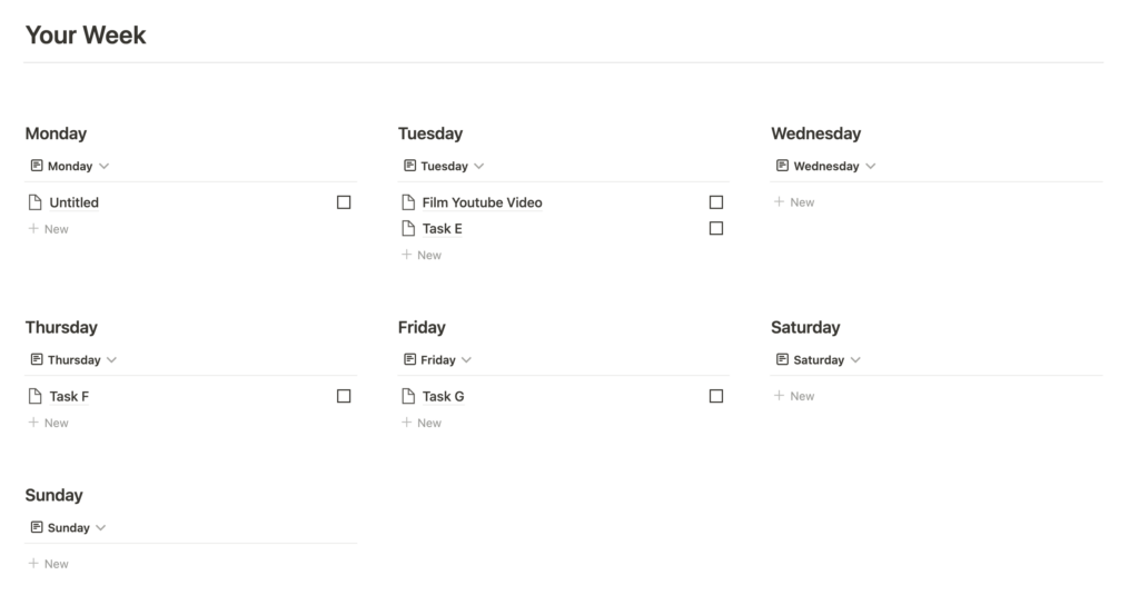 How to get a Week View in Notion