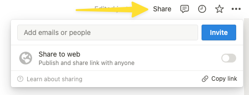 How to share Notion Page