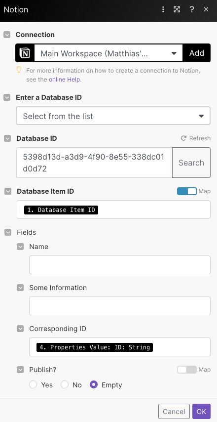 How to share only part of Notion Database