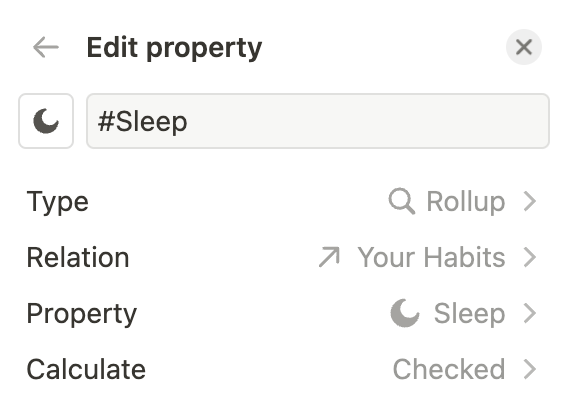 How to count habit completion in Notion