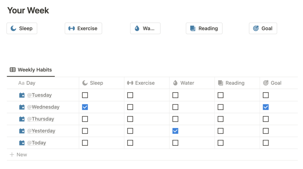 Use Notion Buttons to track your habits