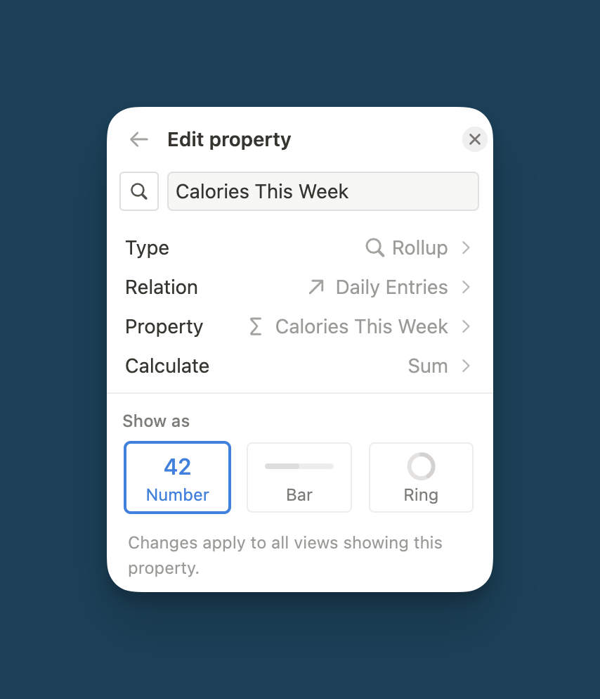 Aggregate Weekly Macros for Notion Nutrition Tracker