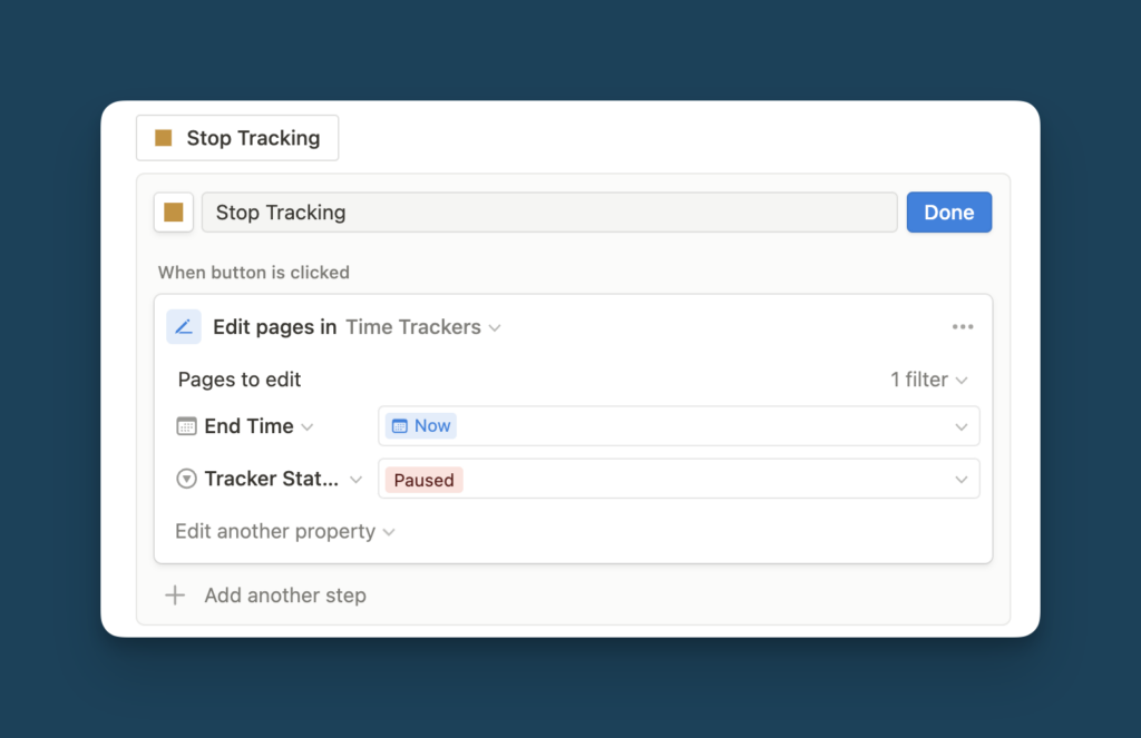 Notion Time-Tracking with Buttons