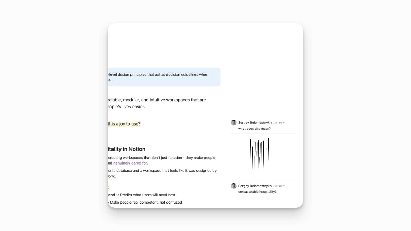 Gliding Comments Margin on Notion Pages