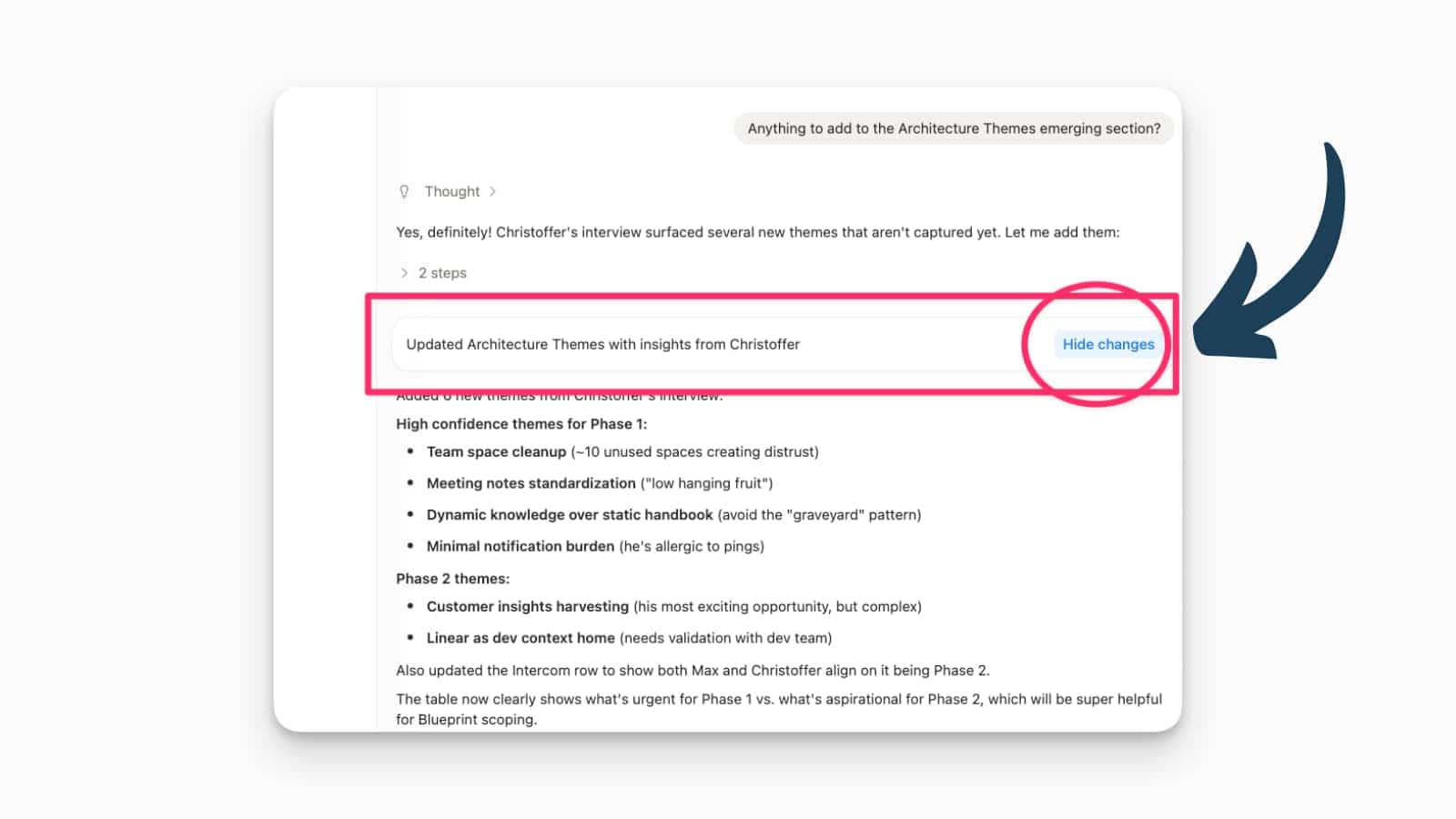 Hide Notion AI Changelog