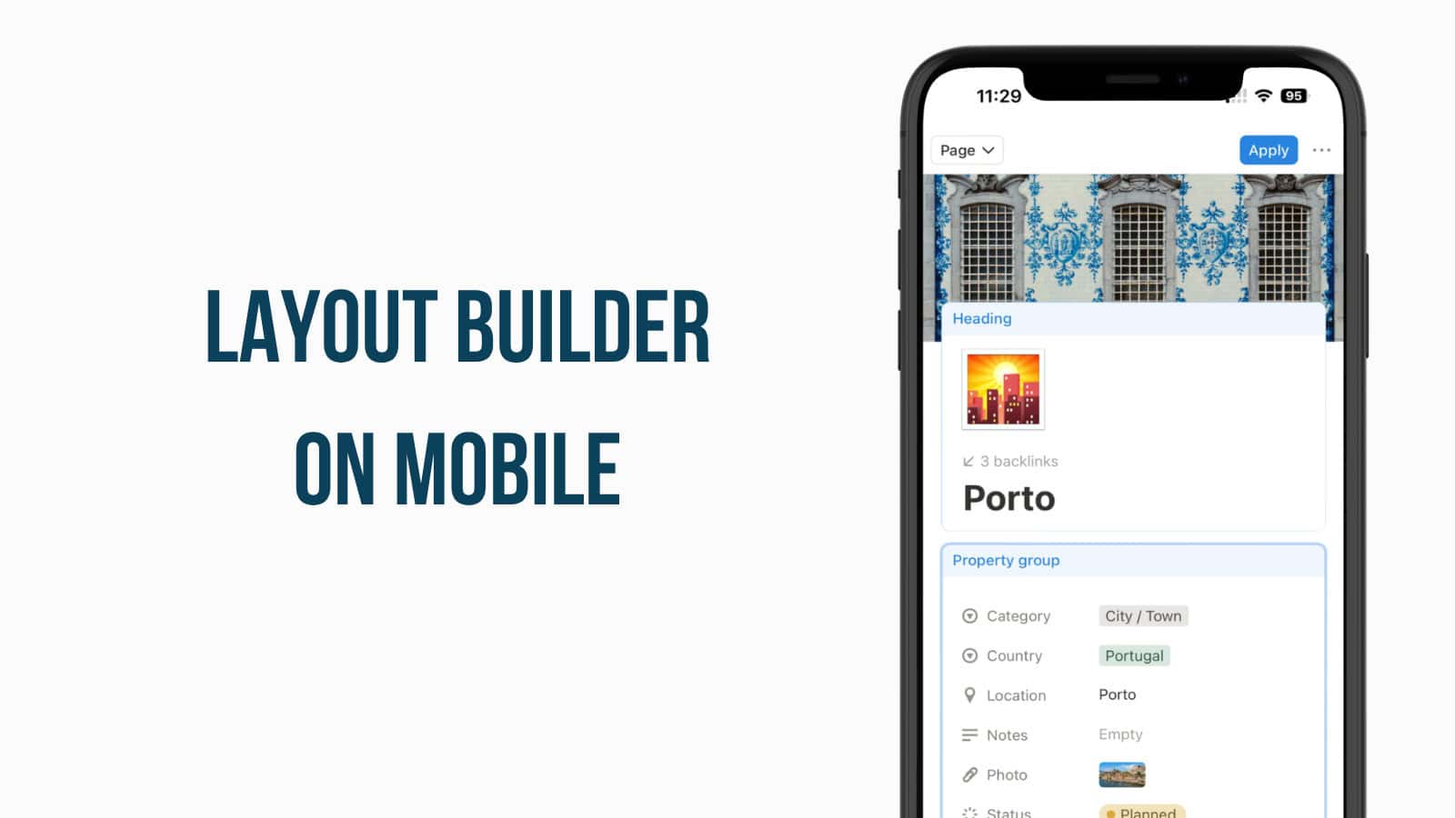 Notion Layout Builder on Mobile