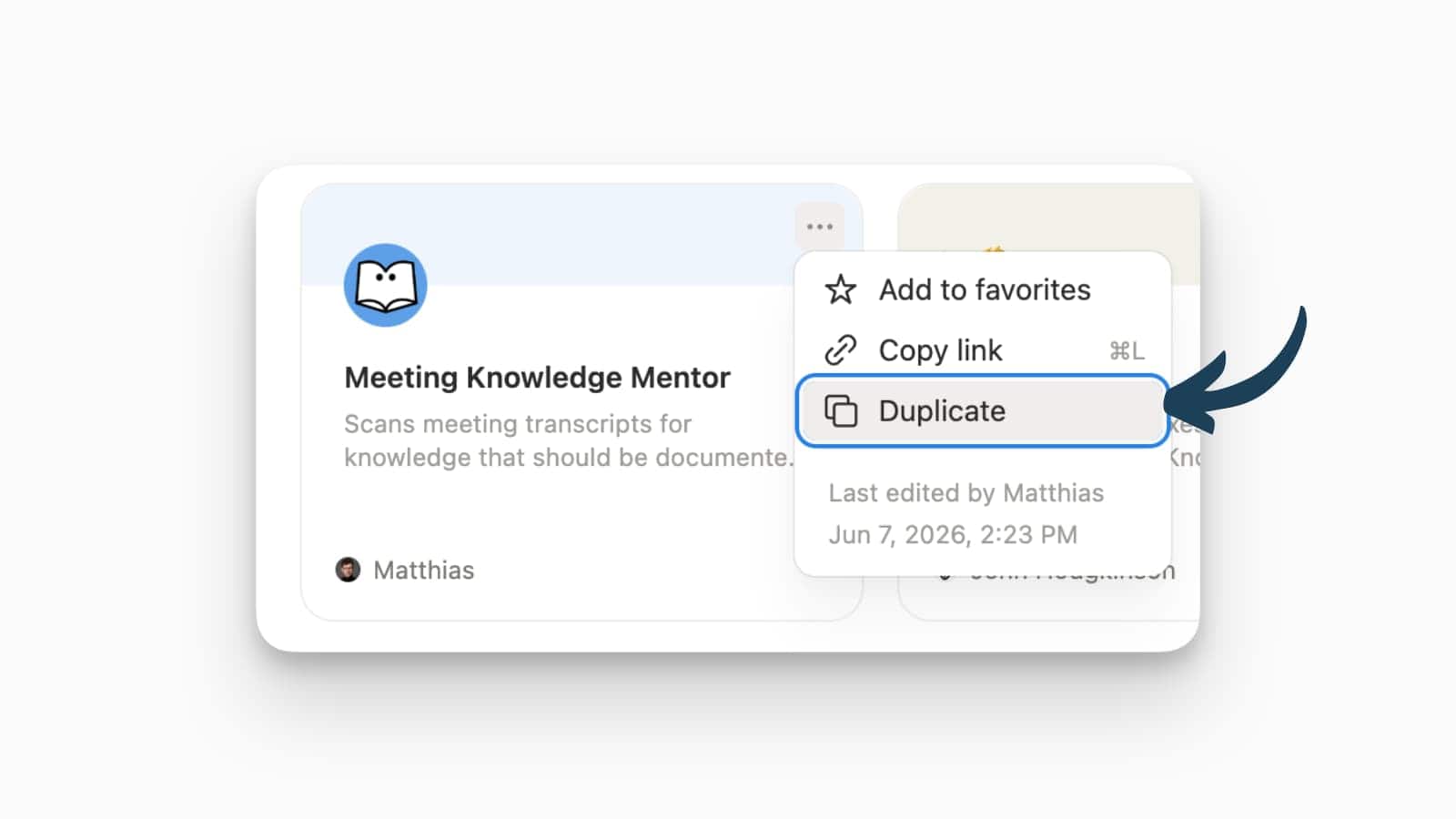 Notion Custom Agent Duplicate