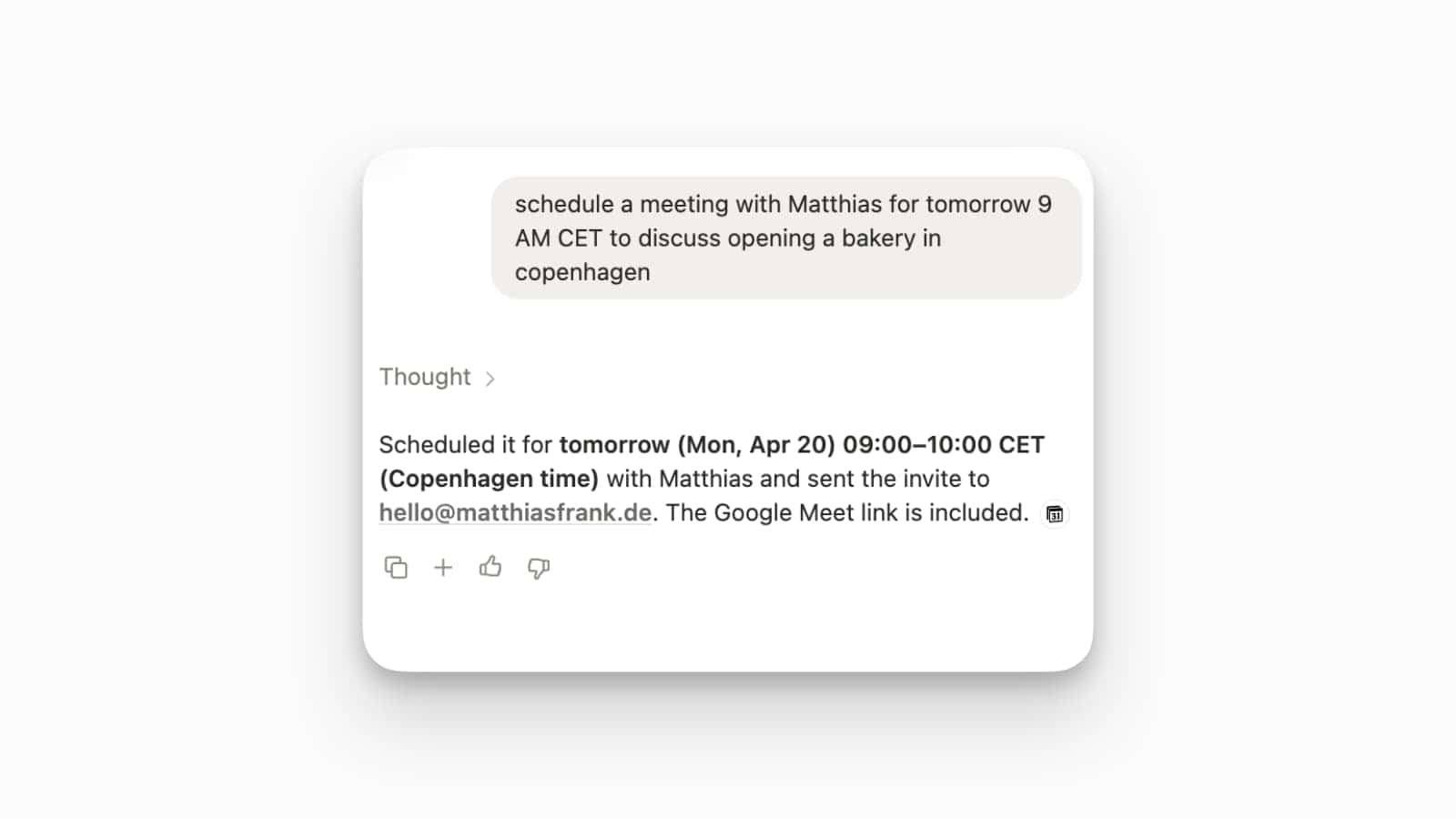 Notion AI Agent manages Calendar