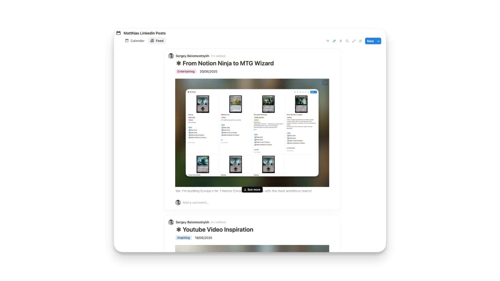 Notion Feed View