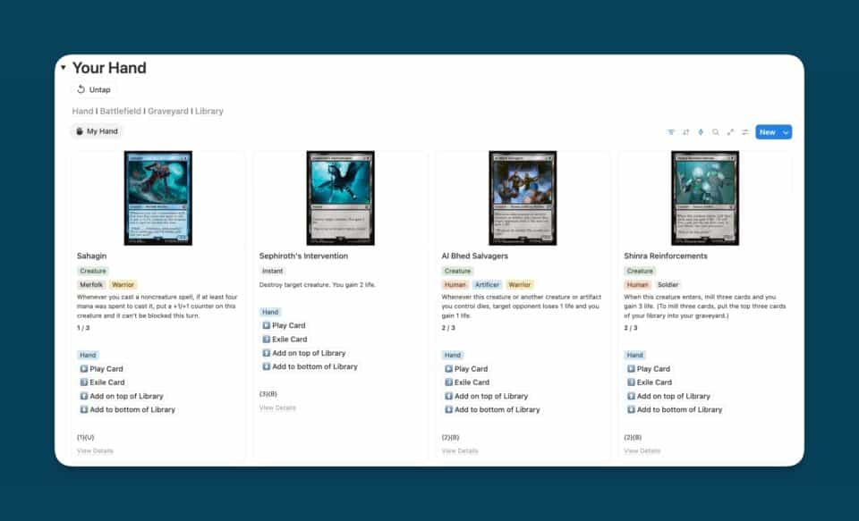 Play MTG in Notion Free Notion Template