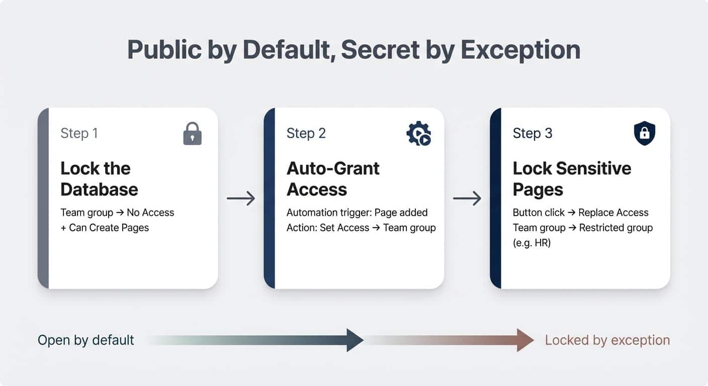Public by Default, Secret by Exception — 3-step internal document security pattern