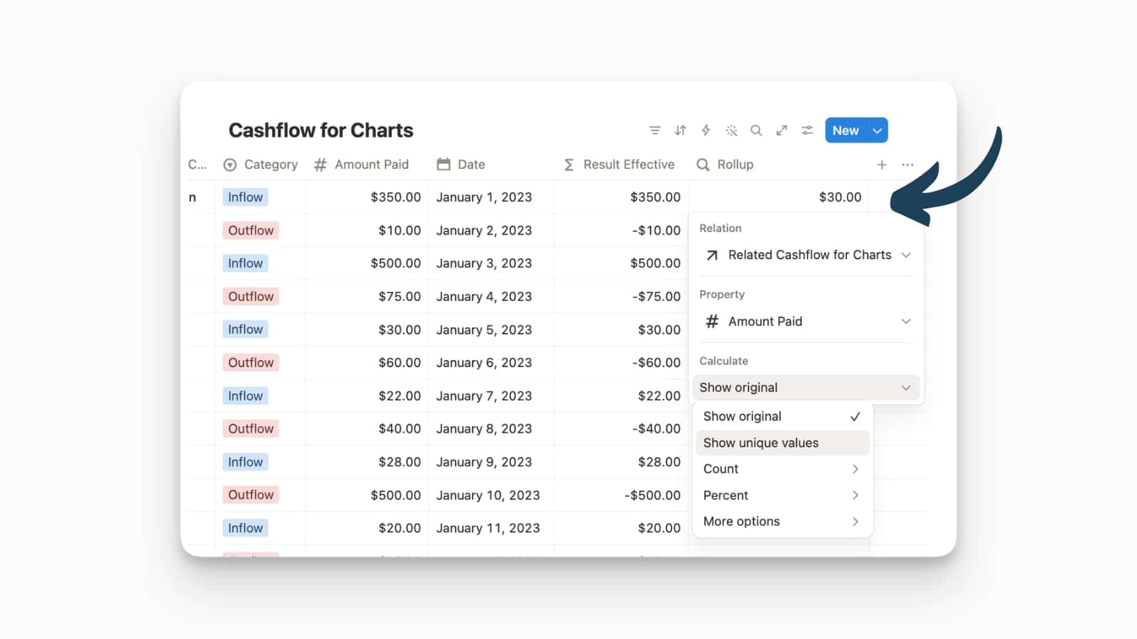 Rollup Format Stays Consistent in Notion Databases
