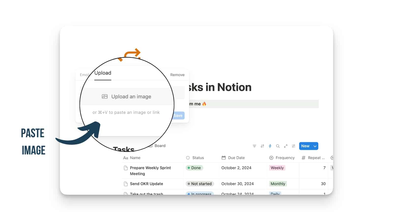 Upload Notion Page Icons from Your Clipboard