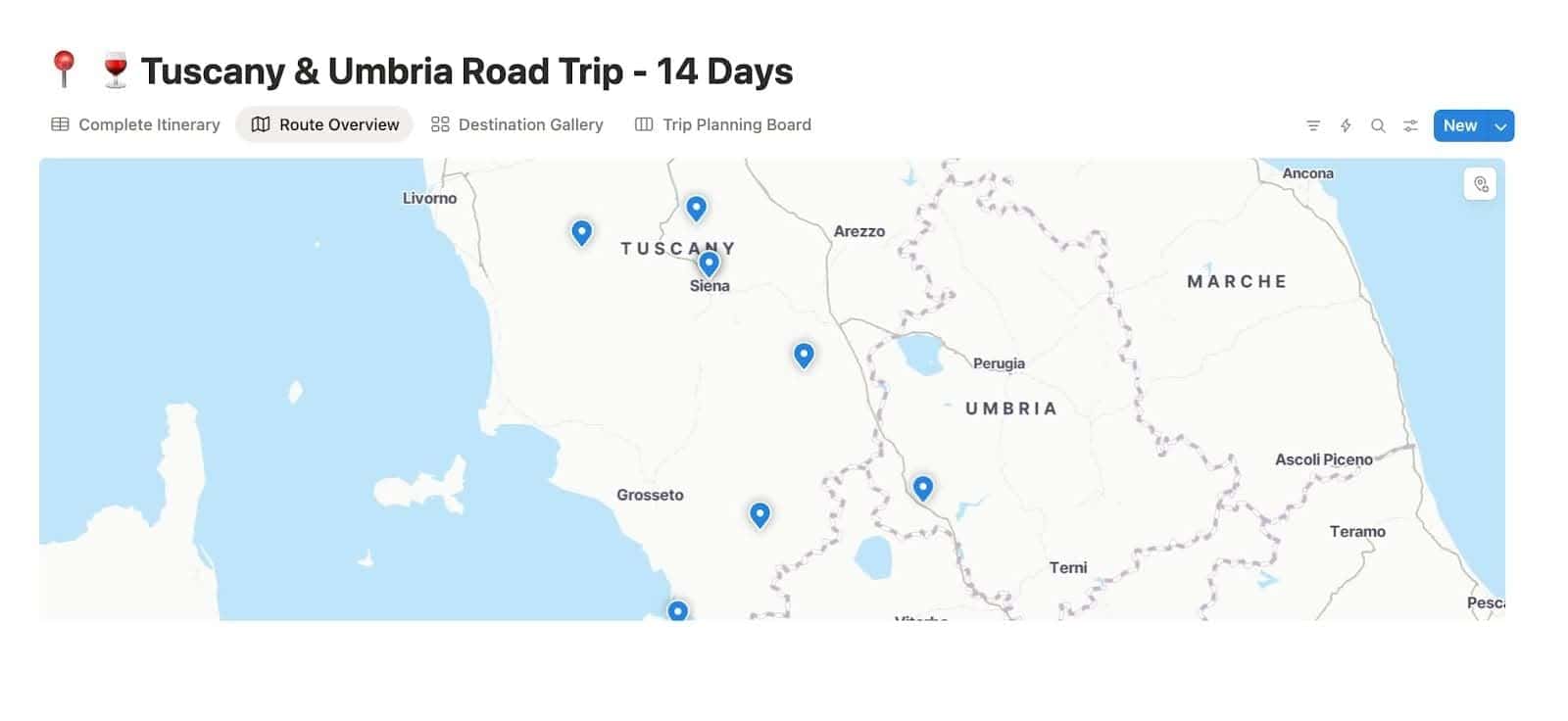 map database view in Notion