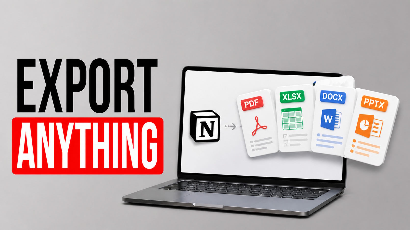 Export from Notion to PDF, Excel, Word and PowerPoint
