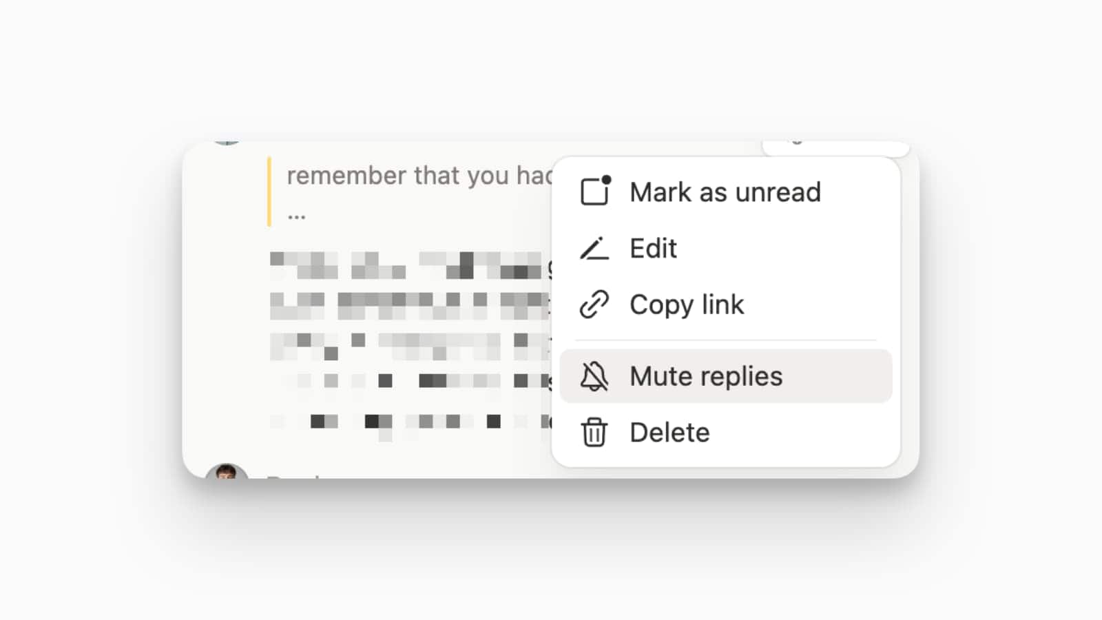 mute replies in comments