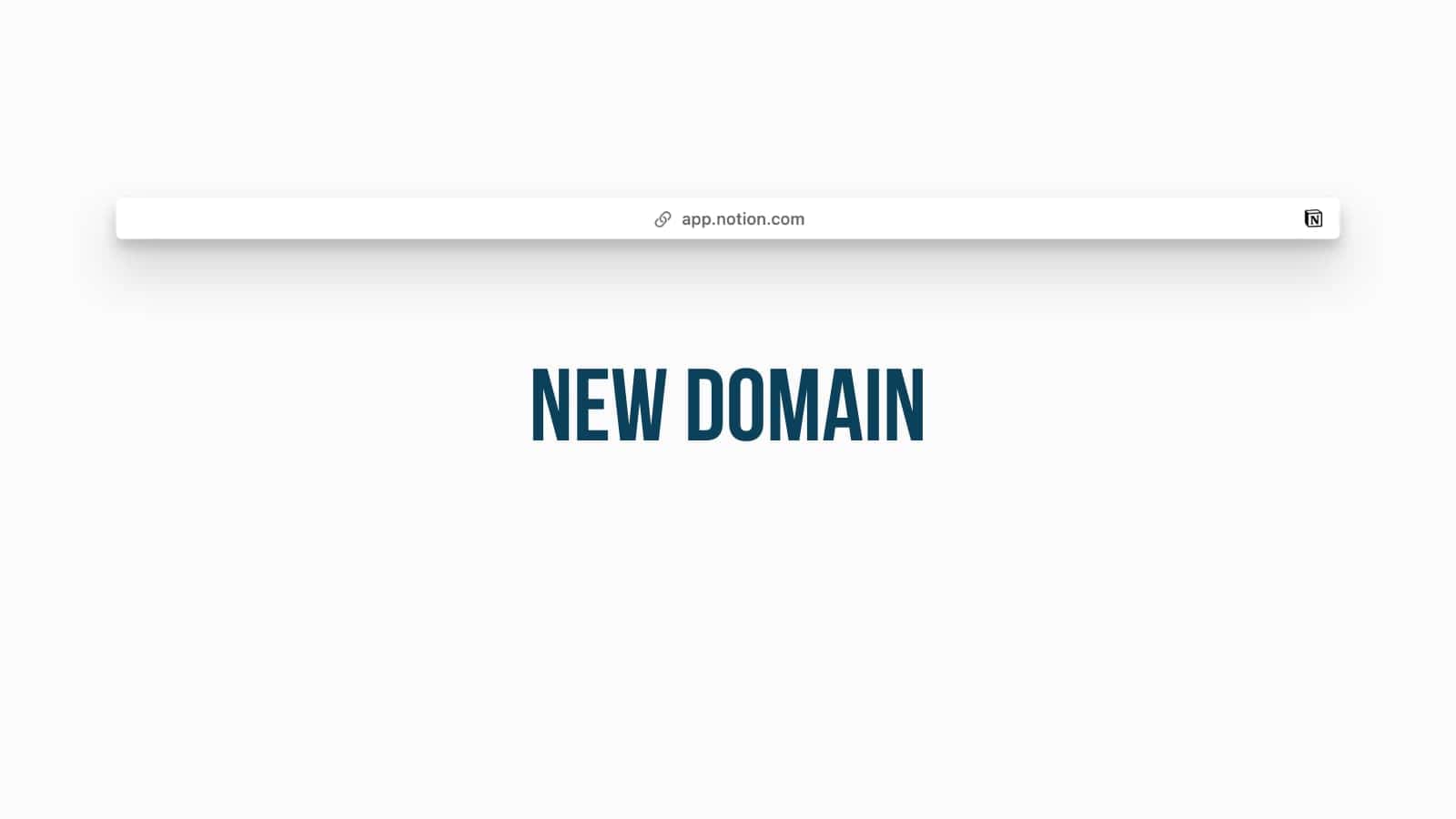 new domain notion web app